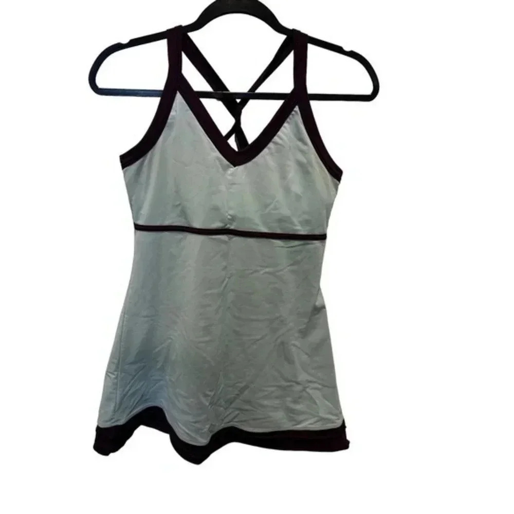 Jerdog Womens‎ Stretch V-Neck Racerback  Athletic Tank dress Size Medium